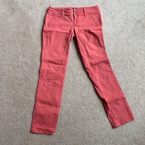 American Eagle Outfitters skinny stretch salmon pants